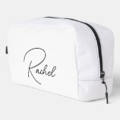 Gepersonaliseerde make-up tas, bruid grote cosmeti toilettasje (Rechterhoek)