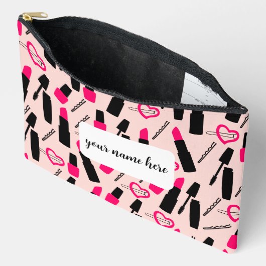 Gepersonaliseerde make-up toilettas etui (Open)