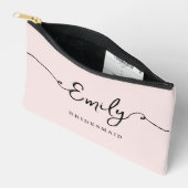 Gepersonaliseerde make-uptas bruidsmeisje cadeaus etui (Open)