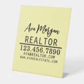 Gepersonaliseerde makelaar Gift Reclamebord Met Voetstuk (Voorkant)