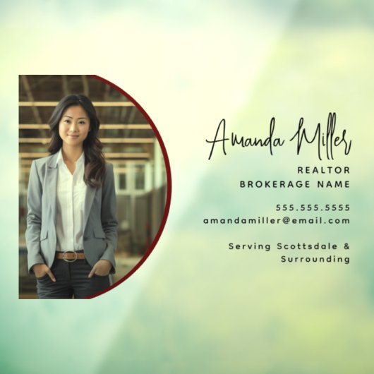 Gepersonaliseerde makelaar makelaar makelaar in on raamsticker (Vel 3)