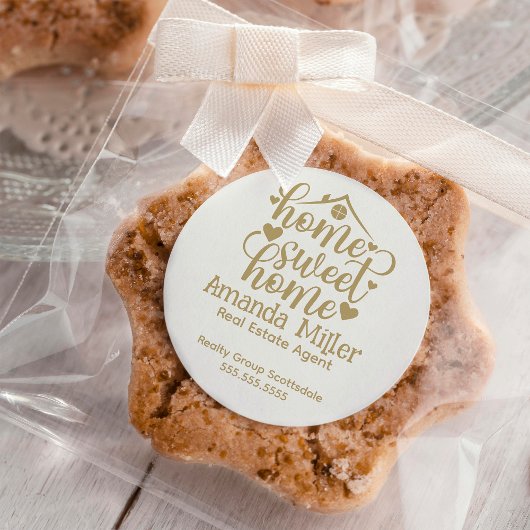 Gepersonaliseerde makelaar makelaar Open House Ronde Sticker