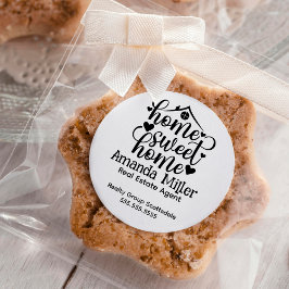 Gepersonaliseerde makelaar makelaar Open House Ronde Sticker