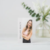 Gepersonaliseerde makelaar Modern verticaal fotoon Visitekaartje (Staand voorkant)