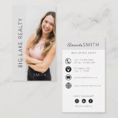 Gepersonaliseerde makelaar Modern verticaal fotoon Visitekaartje (Voorkant / Achterkant)
