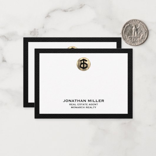 Gepersonaliseerde makelaar Notecard Notitiekaartje (Voorkant / Achterkant in situ)