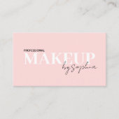 gepersonaliseerde Makeup Artist Roze Blush Beauty  Visitekaartje (Voorkant)