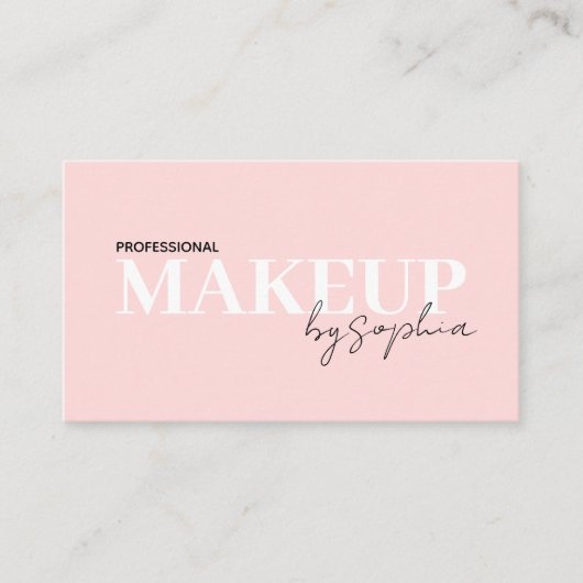 gepersonaliseerde Makeup Artist Roze Blush Beauty  Visitekaartje (Voorkant)