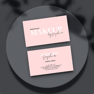 gepersonaliseerde Makeup Artist Roze Blush Beauty  Visitekaartje