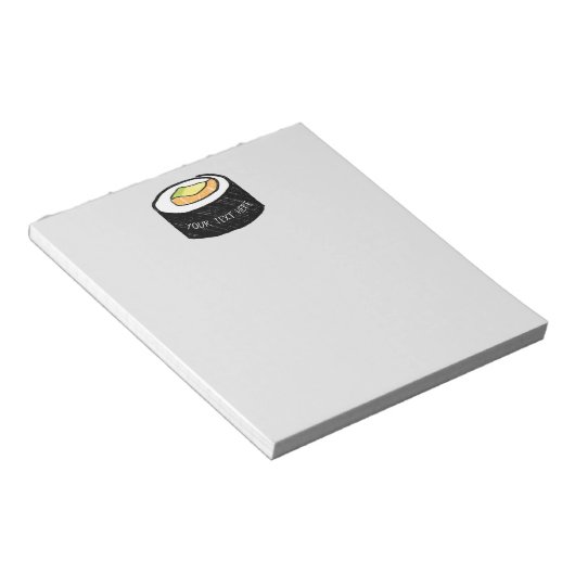 Gepersonaliseerde Maki Sushi | Alaska Roll Sushi Notitieblok (Schuin)