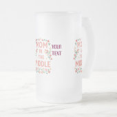 Gepersonaliseerde Mam Bloemen Aangepaste Tekst Gif Matglas Bierpul (Voorkant rechts)