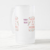 Gepersonaliseerde Mam Bloemen Aangepaste Tekst Gif Matglas Bierpul (Voorkant links)