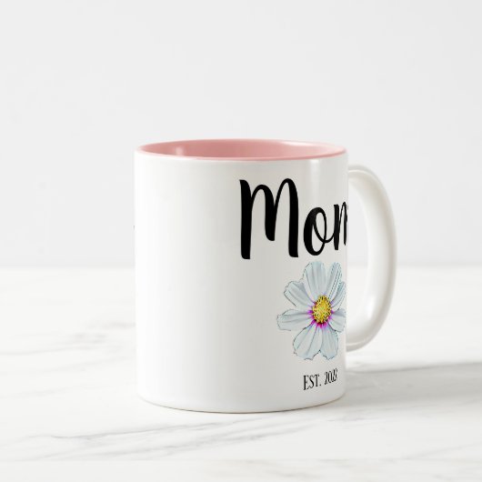 Gepersonaliseerde mam Oost. Mok met twee toonaange (Voorkant rechts)
