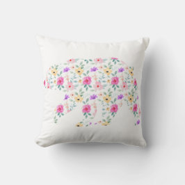 Gepersonaliseerde mama Beer Floral Moeder Mummy T- Kussen