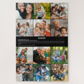 Gepersonaliseerde Mama Definition 12 Fotocollage Legpuzzel (Verticaal)