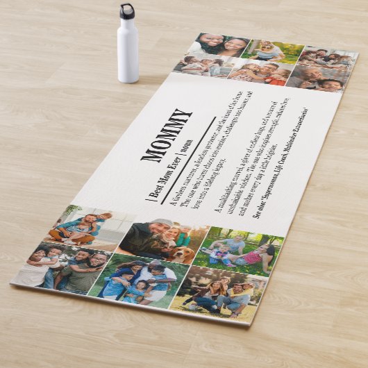 Gepersonaliseerde Mama Definition 12 Fotocollage Yogamat (In situ)