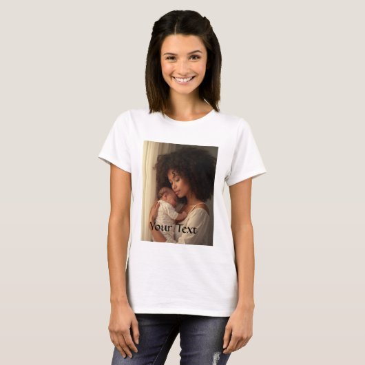 Gepersonaliseerde mama en Baby T-shirt (Voorkant volledig)