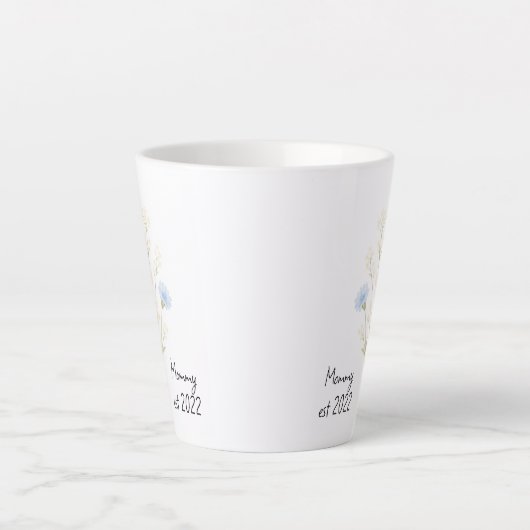 Gepersonaliseerde mama Est. Mok met Pastel Wildflo (Voorkant)