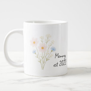 Gepersonaliseerde mama Est. Mok met Pastel Wildflo