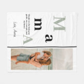 Gepersonaliseerde Mama Fleece Deken (Voorkant (Horizontaal))