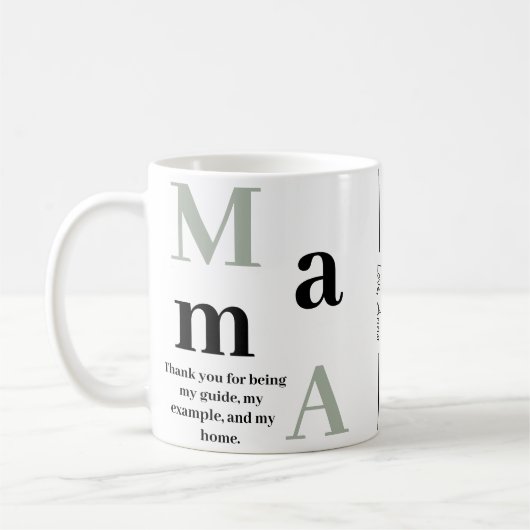 Gepersonaliseerde Mama Foto en Tekst Mok (Links)