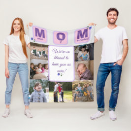 Gepersonaliseerde mama foto fleece deken