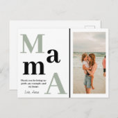 Gepersonaliseerde Mama Foto Moederdag Kaart (Voorkant / Achterkant)