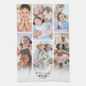 Gepersonaliseerde mama fotocollage theedoek (Verticaal)