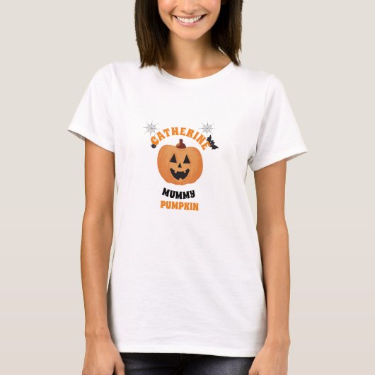 Gepersonaliseerde mama & ik Halloween T-shirt (Voorkant)