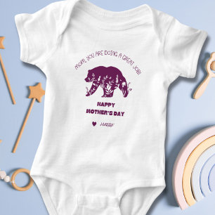 Gepersonaliseerde mama Je doet het geweldig Romper