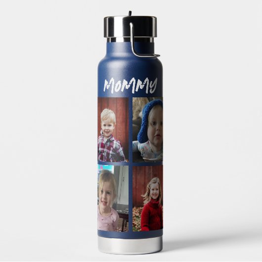 Gepersonaliseerde mama | Kinderfoto's Waterfles (Links)