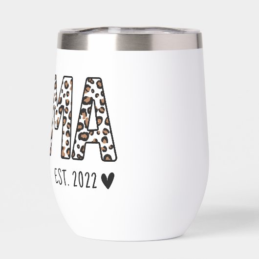 Gepersonaliseerde MAMA Leopard Print Est. (Achterkant)