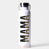 Gepersonaliseerde Mama Leopard Typografie Moeder G Waterfles (Voorkant)