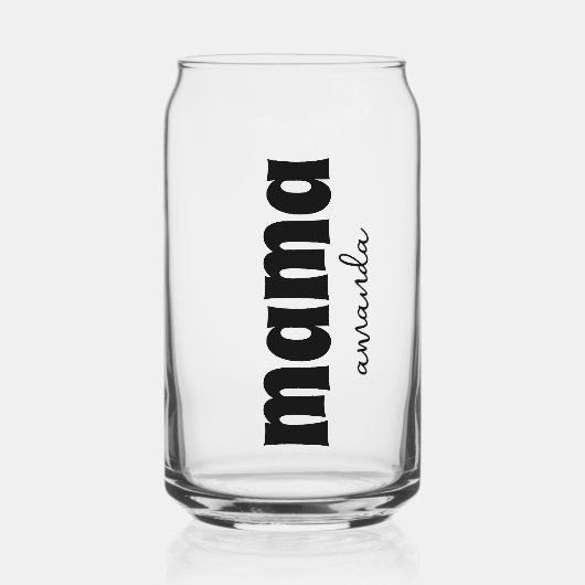 Gepersonaliseerde Mama Mama Naam Blikvorm Glas (Voorkant)