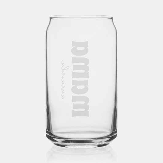Gepersonaliseerde Mama Mama Naam Blikvorm Glas (Achterkant)