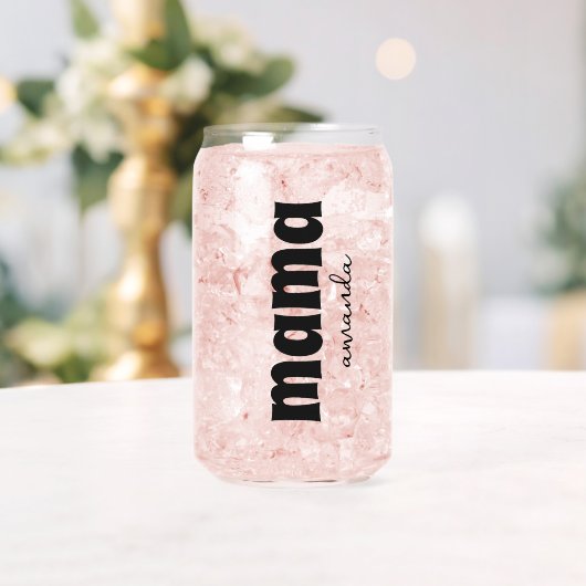 Gepersonaliseerde Mama Mama Naam Blikvorm Glas (Insitu (Huwelijk))