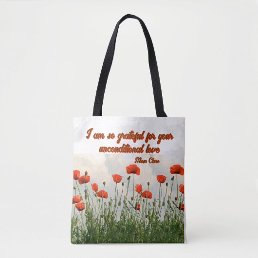 Gepersonaliseerde mama naam flores B Tote Bag (Voorkant)