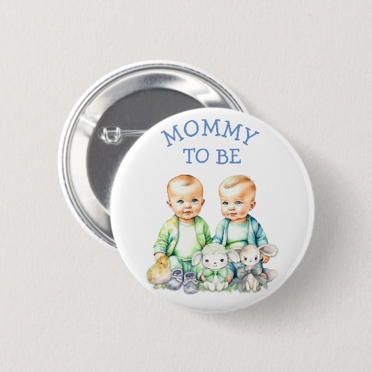 Gepersonaliseerde Mama om Baby shower Button te zi (Voorkant /achterkant)