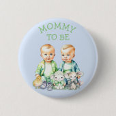 Gepersonaliseerde Mama om Baby shower Button te zi (Voorkant)