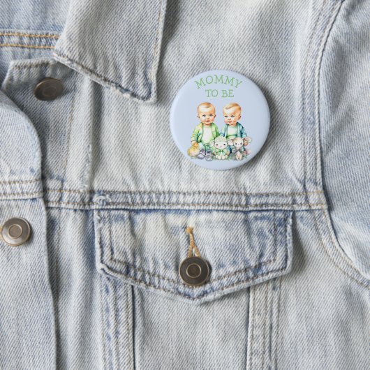 Gepersonaliseerde Mama om Baby shower Button te zi (In situ)