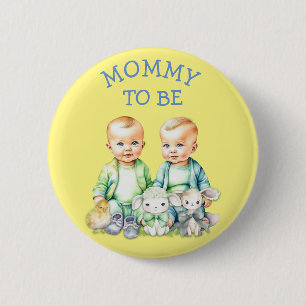Gepersonaliseerde Mama om Baby shower Button te zi