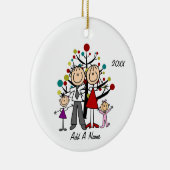 Gepersonaliseerde mama, papa, meisje, peutermeisje keramisch ornament (Rechts)