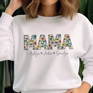 Gepersonaliseerde Mama Retro w / Kinder namen Moed Trui