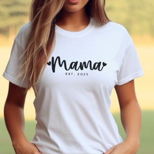 Gepersonaliseerde Mama Script Hearts Moeder om cad T-shirt