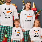 Gepersonaliseerde MAMA Snowman matching familie Hoodie