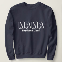 Gepersonaliseerde Mama Sweatshirt met Kind Namen