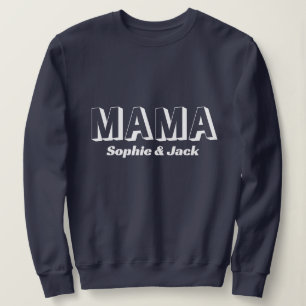 Gepersonaliseerde Mama Sweatshirt met Kind Namen
