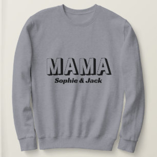 Gepersonaliseerde Mama Sweatshirt met Kind Namen