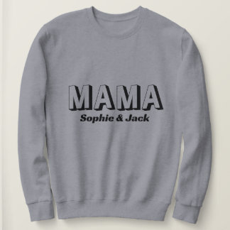 Gepersonaliseerde Mama Sweatshirt met Kind Namen