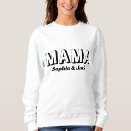 Gepersonaliseerde Mama Sweatshirt met Kind Namen